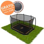 Avyna Pro-Line flatlevel trampoline rechthoek 380x255cm Royal Class Zwart