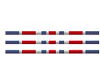 Hindernissen | Houten balken | groen - blauw - wit