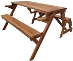 Inklapbare picknicktafel tuinbank