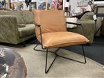 Fauteuil Jari leder - cognac