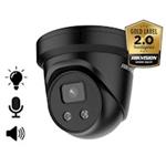 Beveiligingscamera Hikvision DS-2CD2386G2-ISU/SL, 8MP, 2.8mm, zwart, microfoon en speaker, strobe li