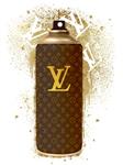 Glasschilderij bruine spuitbus Louis Vuitton | 051