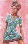 Olieverfschilderij Afrikaanse vrouw | 541