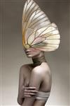 Glasschilderij vrouw met vleugels| 404