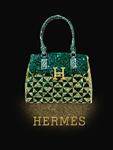 Glasschilderij Hermes tas | 214