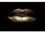 Glasschilderij Gouden lippen | 328