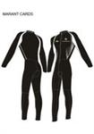 Black thermo marathon schaatspak Zwart/wit