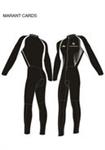 Black thermo marathon schaatspak Zwart/wit