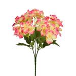 Hortensia 30cm HYDRANGEA BUSH Creme met roze rand Zijdebloem flowerwall vuller
