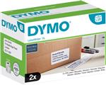 DYMO originele LabelWriter verzendlabels voor hoge capaciteit | 59 mm x 102 mm | 2 rollen eenvoudig 