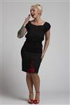Living Dead Souls, Roses Pencil Skirt in Small.