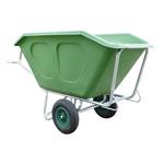 Fort volume kruiwagen 500 liter met 2 wielen, GROEN