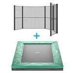 Akrobat Primus Inground Trampoline 335x244cm groen met half net