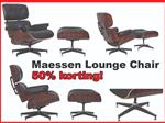 100% UITVERKOOP! Maessen lounge chair Zwart leer
