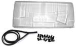 Volvo Glas koplamp 740+760 1984-1989 links 36x15.5cm koplampglas 740 760 Volvo onderdeel nr 1392836