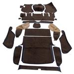 Mattenset P1800ES velours bruin complete set Volvo onderdeel 696017