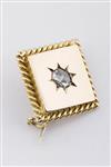 Antieke broche met roos diamant