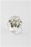 Wit gouden entourage ring met briljanten 1.00 ct.