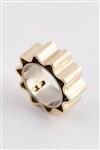 Wit/geel gouden kunstzinnige ring