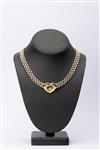 Chopard stijl happy diamonds collier (imitatie), goud en wit metaal
