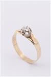 Gouden solitair ring