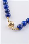 Lapis lazuli collier aan gouden sluiting