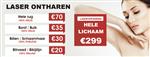 Laser ontharen hele lichaam € 229