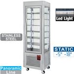 SNE/SB-A5 - PANORAMISCHE. VITRINE 360L  5 NIVEAUS .RVS