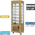 SNE/GN-C5 - PANORA. VITRINE 360L 5 ROOSTERS GOLD