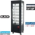 SNE/GN-B7 - PANORA VITRINE 360L 5 ROOSTERS - ZWART