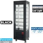 SNE/GB-B7 - GEVENT.PANORA VITRINE 360L 5 ROOSTERS -ZWART
