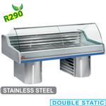 SG15B/B1-R2 - GEKOELDE VITR.TOONB.GEBOGEN RUIT, OP SOKKELS