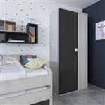 Jules 2-deurs kledingkast in antraciet - Trasman