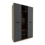 Legend 3-deurs kledingkast in walnoot - Almila