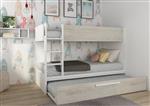 Jules stapelbed met slaaplade - 90x200 - Wit - Trasman