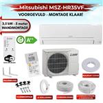 Zelfbouw MITSUBISHI airco met 5m muur montage set MUZ-HR35VF