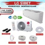 Zelfbouw LG Airco S18ET met 5m VLOER montage set