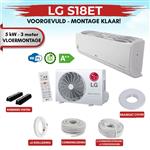 Zelfbouw LG airco S18ET met 3m VLOER montage set