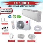 Zelfbouw LG S18ET airco met 5m muur montage set