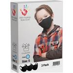 Kids Safety Mask Wasbaar Gezichtsmasker - Blauw - 3 Pack - Voordeelverpakking