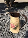 Vintage Melkkan met Roos - Chouette Fleur