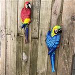 Set papegaaien, gietijzer