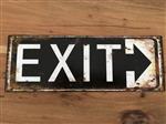 Mooi metalen sign- wand-bord met : EXIT.