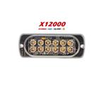 Led Flitser Ultra Dun en Super Fel 12 x 3 watt Hoog Intensiteit leds ECER65 12/24V