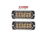 ELT-X12000 Led Flitser 2 stuks Hoog kwaliteit Ultra Dun en Super Fel 12 x 3 watt Hoog Intensiteit le