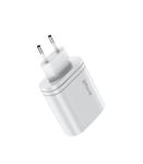 DrPhone - ICON Lader - 36W Charge - 2 Poort Stekker Oplader - USB-C + USB - Power Delivery - Voor o.