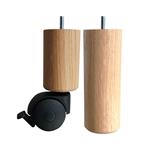 Losse houten Boxspring poten set 6x