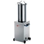 Hydraulische verticale worstenvuller in r.v.s., 15 liter op wielen | Diamond | BSH-15A