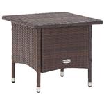 vidaXL Theetafel 50x50x47 cm poly rattan bruin