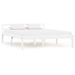 vidaXL Bedframe massief grenenhout wit 120x200 cm